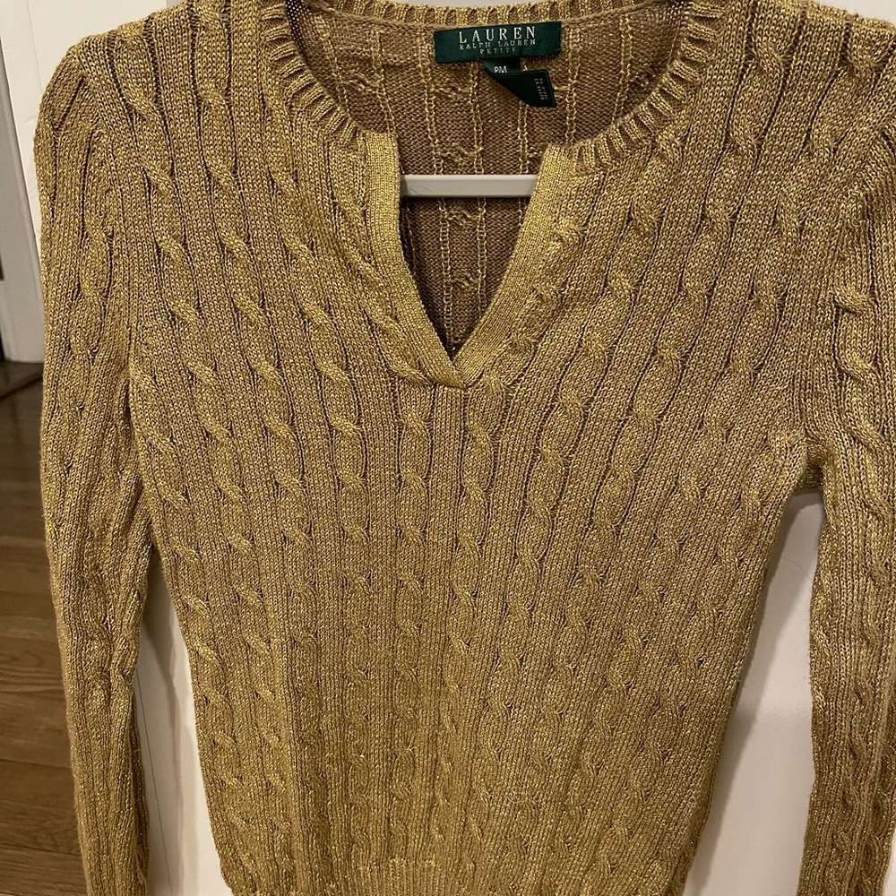 RALPH LAUREN CABLE NET SWEATER